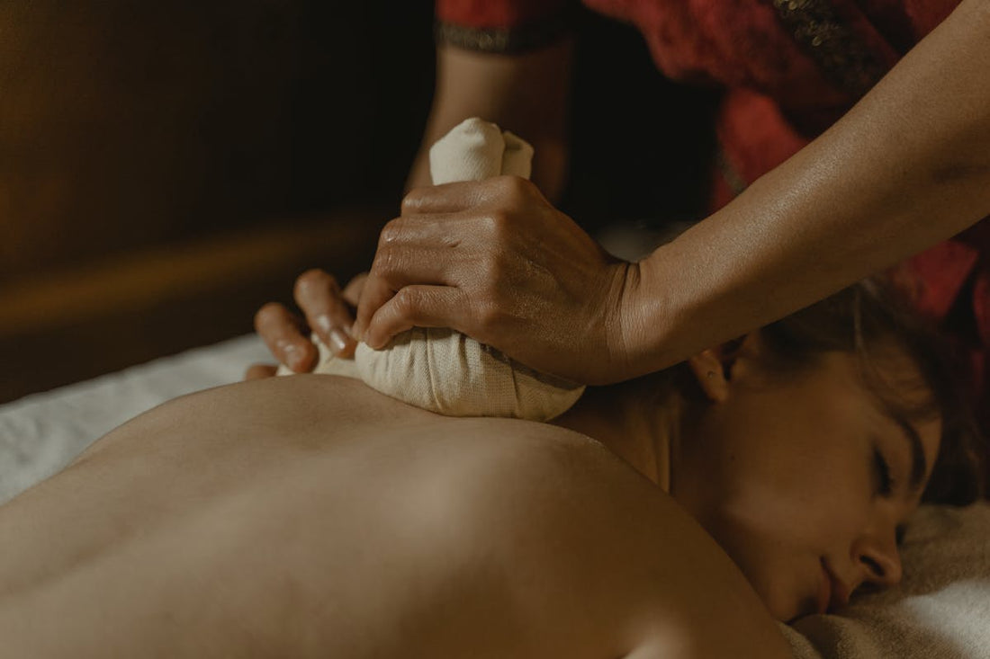 Person receiving a soothing massage